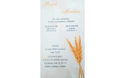 Temöğgilin Taki Erdoğdunun Kızı Başak' ın 26.03.2022 Cumartesi Günü Saat 19:00 da Düğünü Vardır.