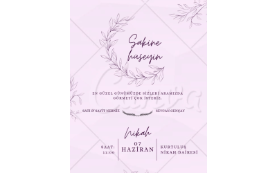 GONCAGİL'in Satı & Sayit NERGİZ'in Kızı Sakine'nin Nikah Töreni Vardır...