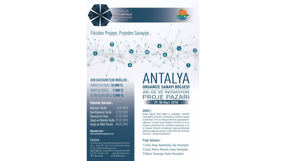 ANTALYA OSB’DE İNOVATİF FİKİRLER YARIŞACAK